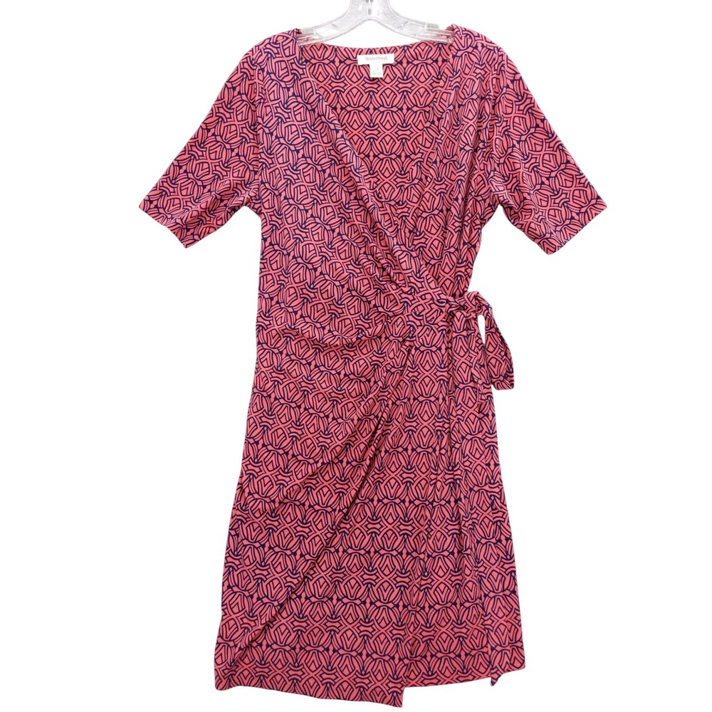 Motherhood Maternity Geometric Pink Asymmetrical Dress